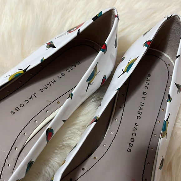 Marc by Marc Jacobs White Cartoon Girl Flats - Picture 3 of 7